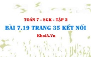 Bài 7.19 trang 35 Toán 7 Kết nối tri thức Tập 2